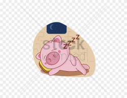 Pig Sleep Cartoon Clipart Pig Cartoon Clip Art - Pig Sleeping In Bed ...