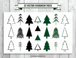 Download for free 10 PNG Pine tree clip art hand drawn top ...