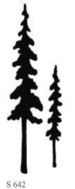 Tall Pine Trees Template Clipart - Free Clipart | Pine tree ...