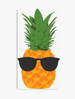 Cool Pineapple With Sunglasses | Canvas Print