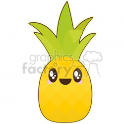 cartoon Pineapple illustration clip art image clipart. Royalty-free clipart  # 393868