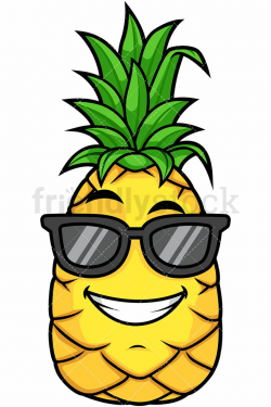 Pineapple Wearing Sunglasses in 2019 | Fruit character | Clip art ...