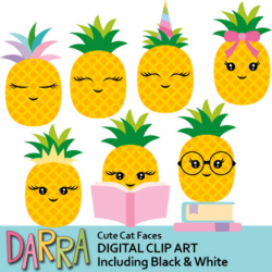 Pineapple clipart - Pretty Chic Pineapples clip art