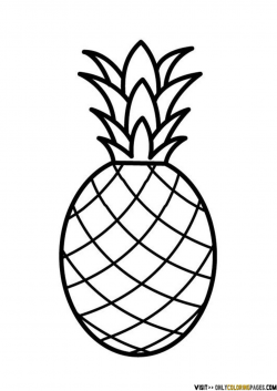 pineapple coloring page | Only Coloring Pages | Youth Jewelry Images ...