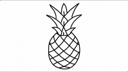 How to draw a pineapple step by step very easy and fast Pineapple Easy Draw  Tutorial