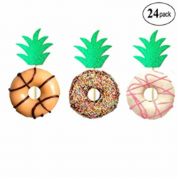 Glitter Pineapple Donut Topper Cupcake Toppers Luau Hawaiian Bridal Shower  Tropical Summer...