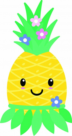 Amazon.com: Cute Kawaii Pineapple Cartoon Emoji Vinyl Sticker, Grass ...