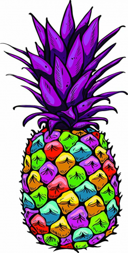 Amazon.com: Cute Pretty Tropical Pineapple Cartoon Art Vinyl Sticker ...