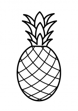 Simple Pineapple Drawing | Free download best Simple Pineapple ...
