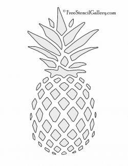 Pineapple Stencil | Free Stencil Gallery | Stencils | Free stencils ...