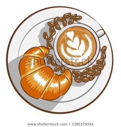 croissant clipart ,croissant vector , croissant design ...