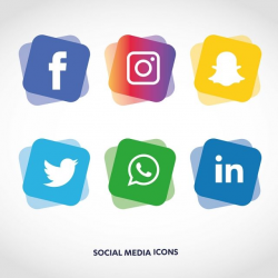 Social Media Icons Set Logo Vector Illustrator, Social ...