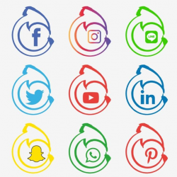 Social Media Icons Set Logo Vector Illustrator, Social ...