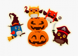 Halloween Owls Pumpkin Jack O Lantern Pirate Owl - Halloween ...