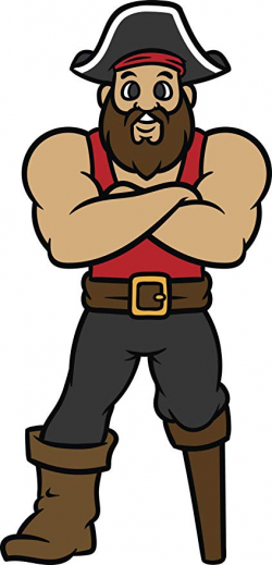 Amazon.com: Happy Peg Leg Pirate Captain Cartoon Vinyl ...