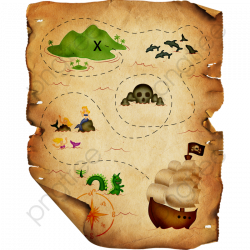 Pirate Map, Pirate Clipart, Map Clipart, Pirate Ship PNG Transparent ...