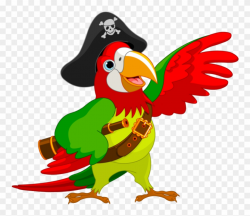 Pirate Parrot Piracy Jack Sparrow Clip Art - Pirate Parrot Clipart ...