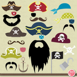 Pirate Clipart Clip Art Set,Mustache,Party Weddings Birthday Parties ...