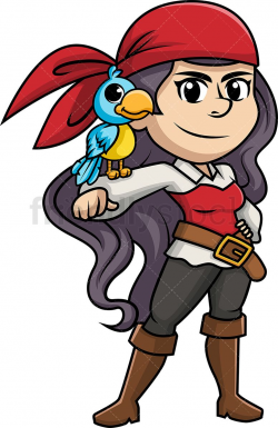 Fierce Female Pirate | Vector Illustrations | Pirate woman, Pirate ...