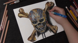 Pirates Of The Caribbean Skull Drawing at GetDrawings.com ...