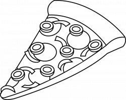 Download Free png Pizza Clipart Black And White | DLPNG