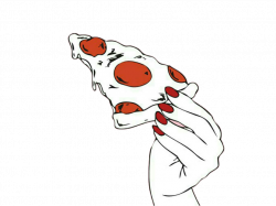 tumblr hands pizza - Sticker by Blanca