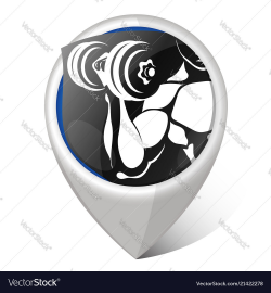 Gym and fitness navigation symbol