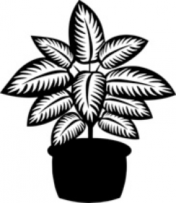 Free Black and White Plants Outline Clipart - Clip Art ...