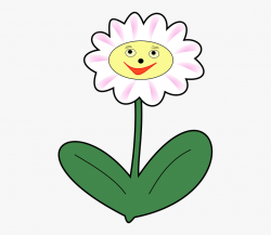 Daisy Flower Plant Face Happy Spring - Clipart Flower With ...