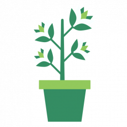 Green flowerpot with plant clipart - Transparent PNG & SVG ...