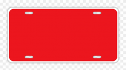 Aluminum License Plate - Blank Red License Plate Clipart ...