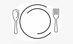 Plates Clipart Large - Food Black And White Clipart Free ...