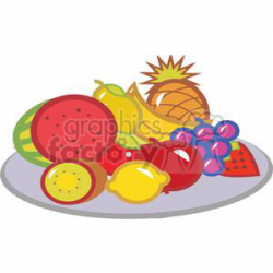 Plate Of Fruits clipart. Royalty-free clipart # 379379