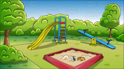 An outdoor playground background #cartoon #clipart #vector ...