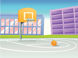 Playground clipart basketball, Playground basketball ...