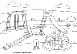 Kids on playground clipart black and white 10 » Clipart Station