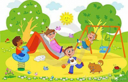 Free kids on playground clipart for teacher use clipart ...