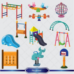SALE Cute Playground Clipart. Kids by DigitalFileShop on ...