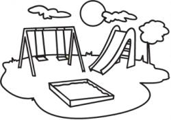 Playground Drawing Black And White at PaintingValley.com ...