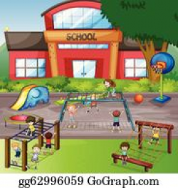Schoolyard Clip Art - Royalty Free - GoGraph