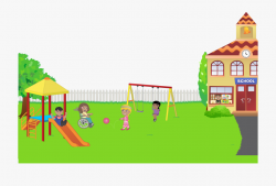 Playground Clipart Scene - School Yard Clipart, Cliparts ...