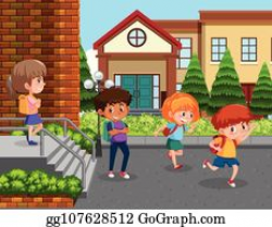 School Yard Clip Art - Royalty Free - GoGraph