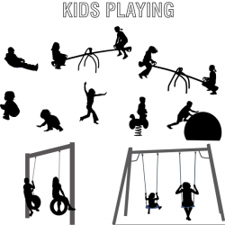 Children Playground Silhouette | Free Images at Clker.com ...
