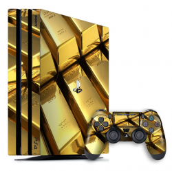 Playstation 4 PRO (PS4 Pro) SIGNATURE 24K GOLD Skin - 01