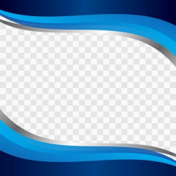 Blue Wavy Shapes On Transparent Background Curved ...