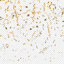 Gold Confetti On A Transparent Background, Glitter, Confetti ...