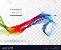 Abstract wave design on transparent background