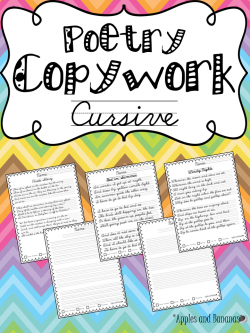 Cursive Copywork - Poetry Handwriting Practice | Cursive ...