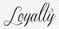 Cursive Drawing Cute - Loyalty In Cursive Font Clipart ...