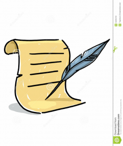 Scroll And Pen Clipart